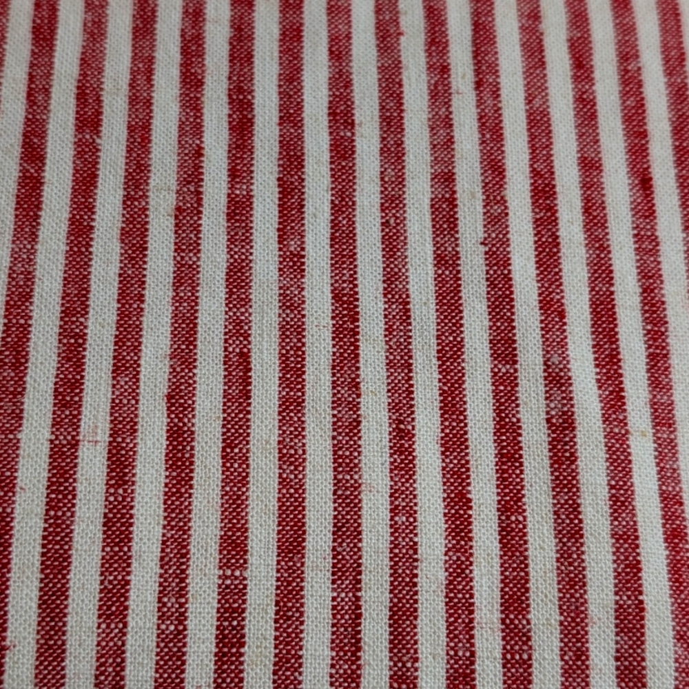 Pottery barn Wheaton Linen Red Stripe Table runner